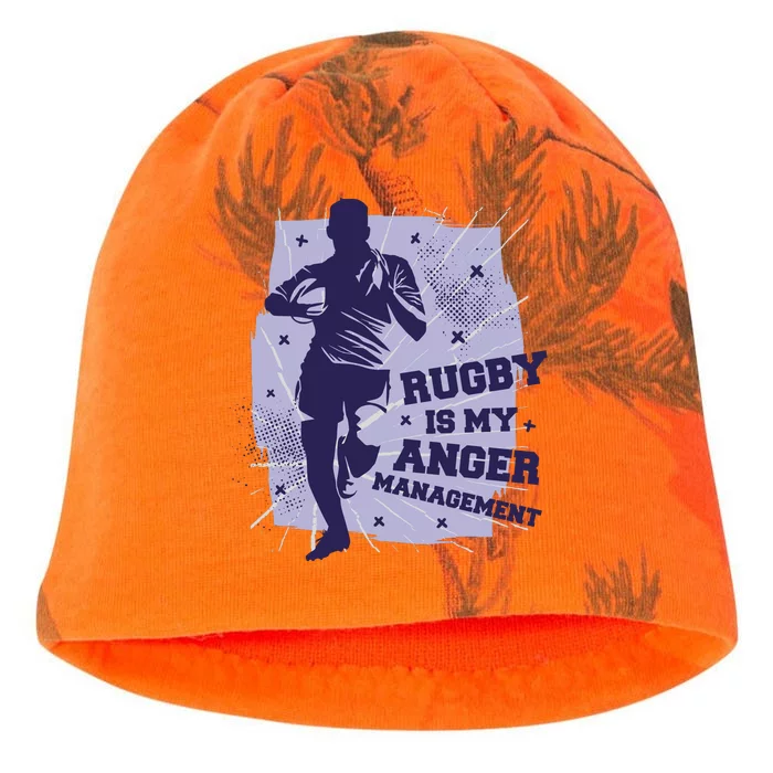 Rugby Is My Anger Management Kati - Camo Knit Beanie