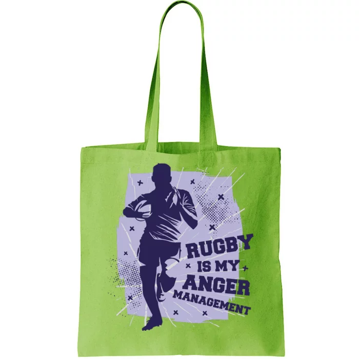 Rugby Is My Anger Management Tote Bag