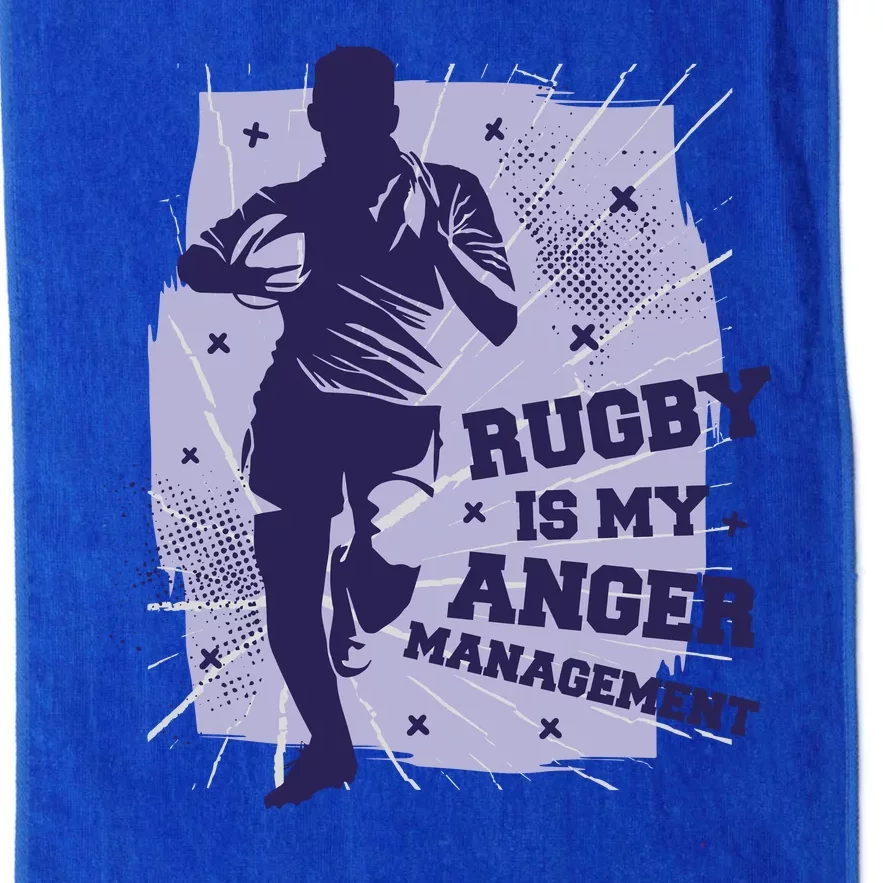 Rugby Is My Anger Management Platinum Collection Golf Towel