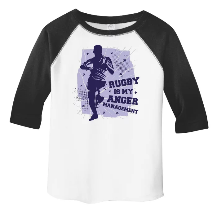 Rugby Is My Anger Management Toddler Fine Jersey T-Shirt