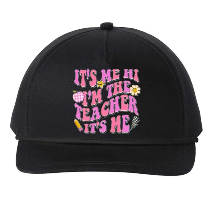 Retro Its Me Hi Im The Teacher Its Me Snapback Five-Panel Rope Hat