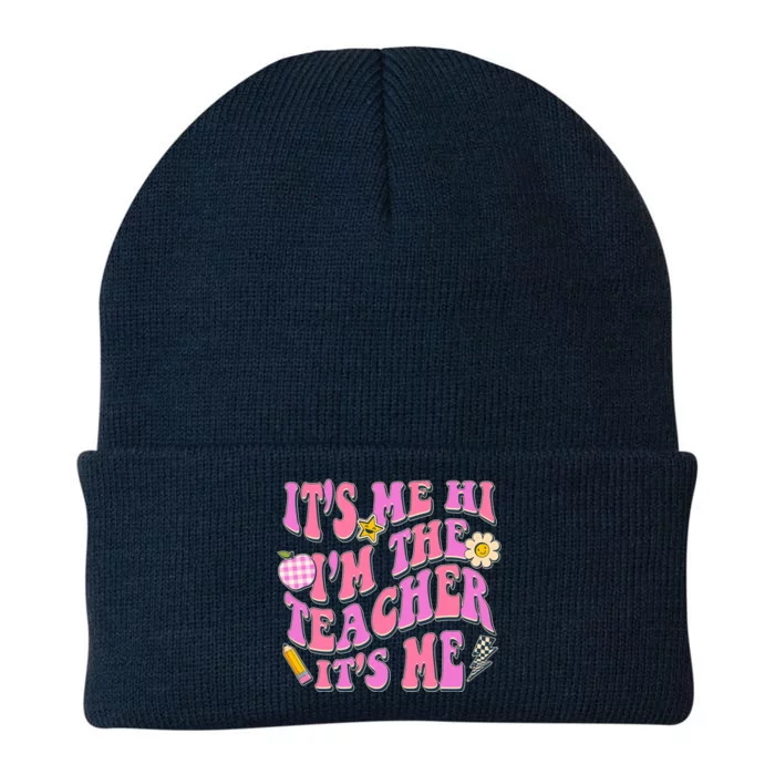 Retro Its Me Hi Im The Teacher Its Me Knit Cap Winter Beanie