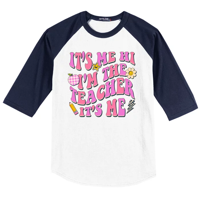 Retro Its Me Hi Im The Teacher Its Me Baseball Sleeve Shirt