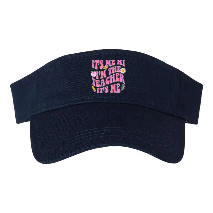 Retro Its Me Hi Im The Teacher Its Me Valucap Bio-Washed Visor