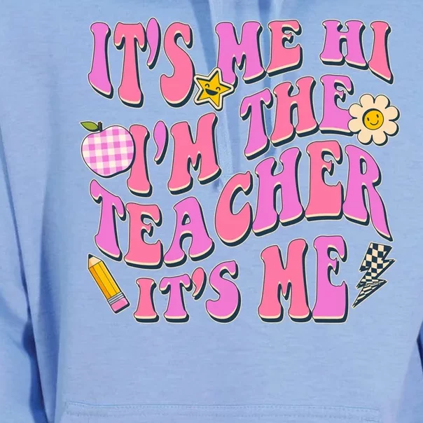 Retro Its Me Hi Im The Teacher Its Me Unisex Surf Hoodie