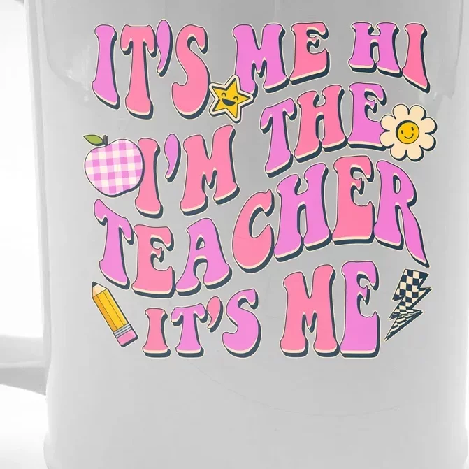 Retro Its Me Hi Im The Teacher Its Me Front & Back Beer Stein