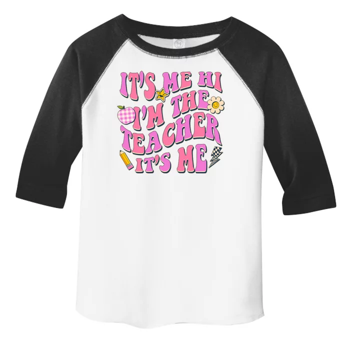 Retro Its Me Hi Im The Teacher Its Me Toddler Fine Jersey T-Shirt