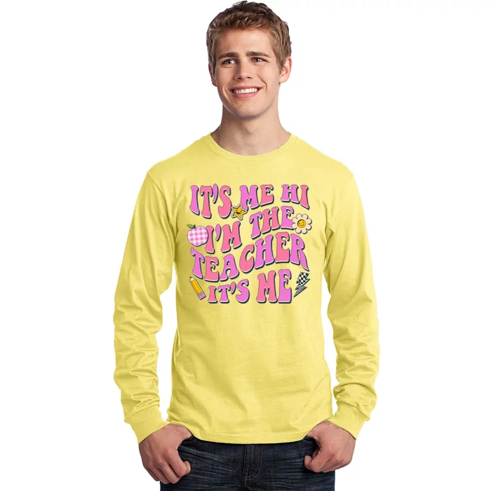 Retro Its Me Hi Im The Teacher Its Me Long Sleeve Shirt