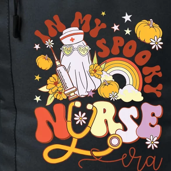 Retro In My Spooky Nurse Era Nicu Halloween Ghost Pumpkin Daily Commute Backpack