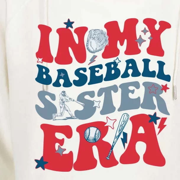 Retro In My Baseball Sister Era Womens Funnel Neck Pullover Hood