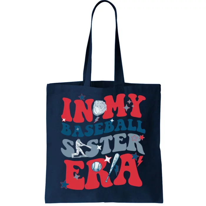 Retro In My Baseball Sister Era Tote Bag