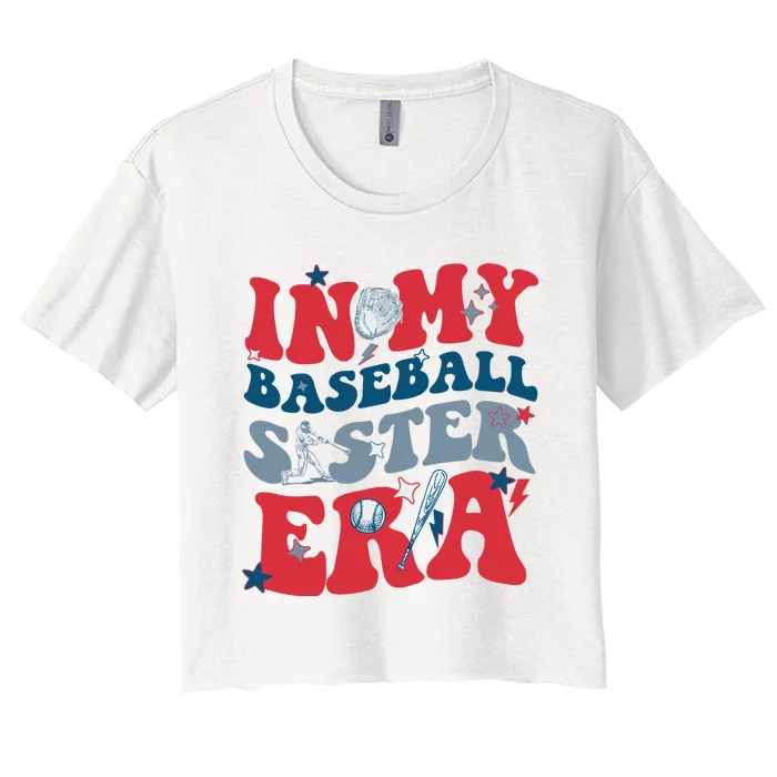 Retro In My Baseball Sister Era Women's Crop Top Tee