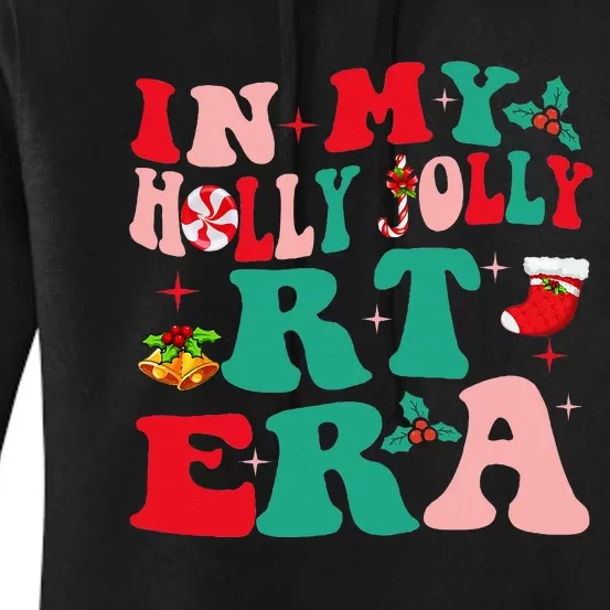 Retro In My HollyJolly RT Respiratory Therapy Era Christmas Women's Pullover Hoodie