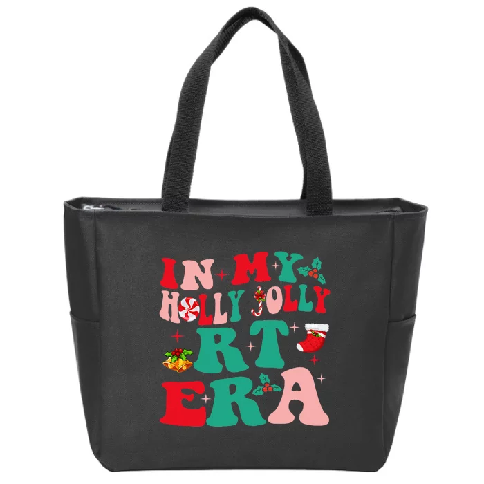 Retro In My HollyJolly RT Respiratory Therapy Era Christmas Zip Tote Bag