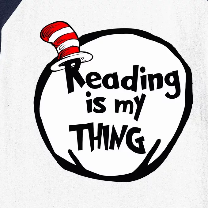 Reading Is My Thing Funny Bookworm Reading Lover Gift Baseball Sleeve Shirt