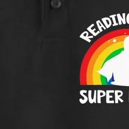 Reading Is My Superpower Book Teacher Dry Zone Grid Performance Polo