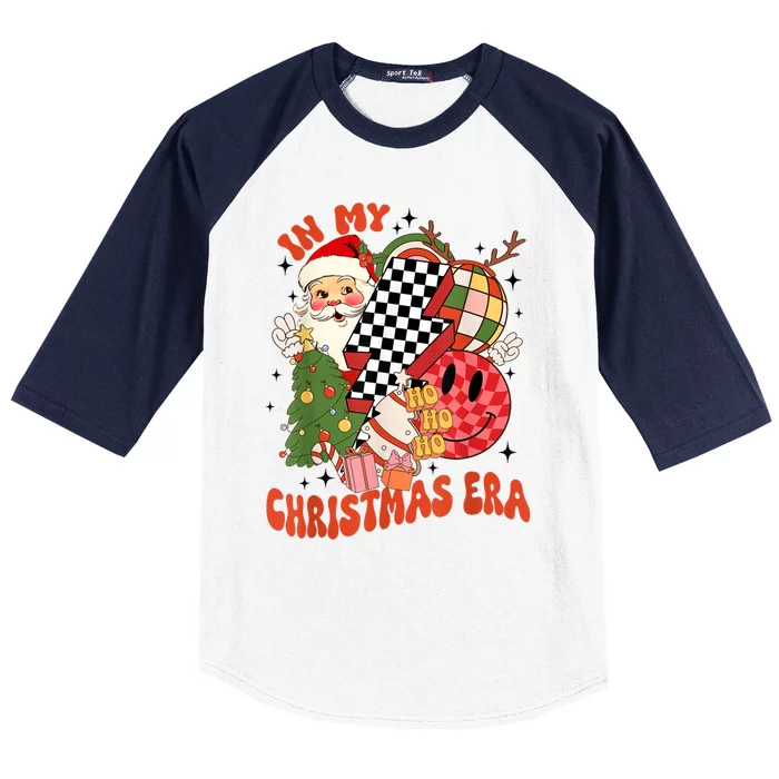 Retro In My Christmas Era Funny Christmas Gift Baseball Sleeve Shirt