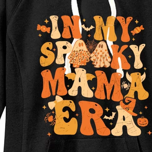 Retro In My Spooky Mama Era Halloween Ghost Spooky Vibes Gift Women's Fleece Hoodie