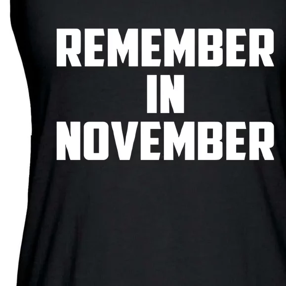 Remember In November Hurricane Helene Relief Efforts Ladies Essential Flowy Tank