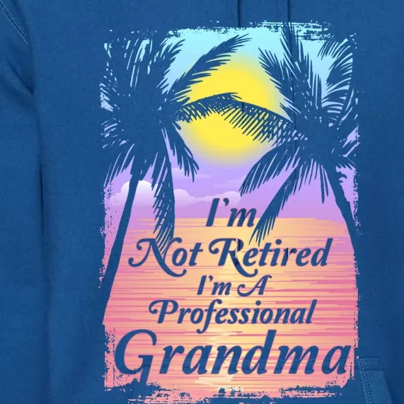 Retiret I´m Not Retired I´m A Professional Grandma Cool Gift Premium Hoodie