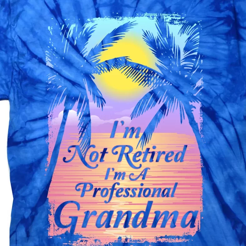 Retiret I´m Not Retired I´m A Professional Grandma Cool Gift Tie-Dye T-Shirt