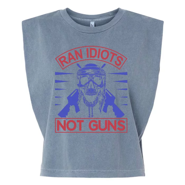 Rain Idiots Not Guns Garment-Dyed Women's Muscle Tee