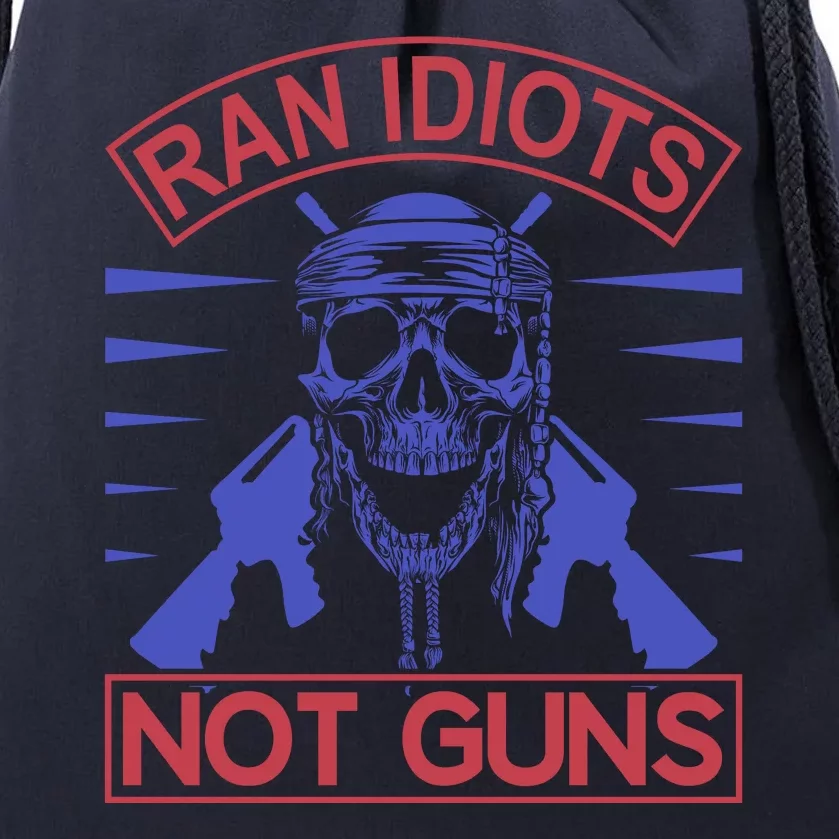 Rain Idiots Not Guns Drawstring Bag