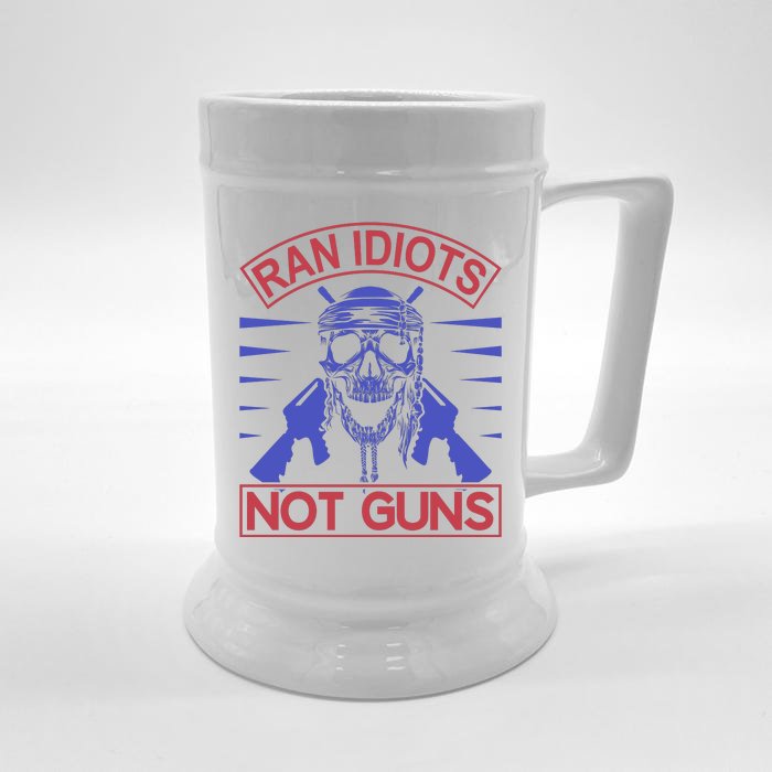 Rain Idiots Not Guns Front & Back Beer Stein