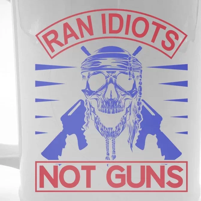 Rain Idiots Not Guns Front & Back Beer Stein