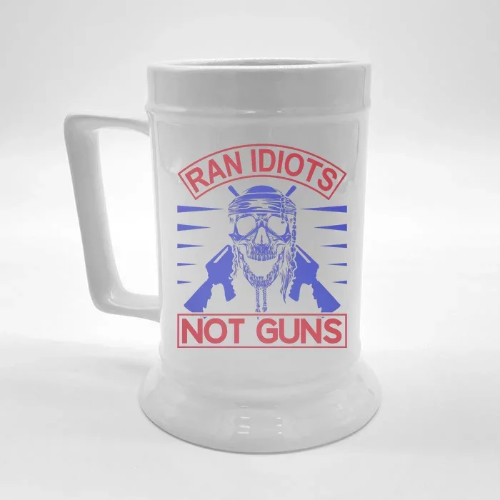 Rain Idiots Not Guns Front & Back Beer Stein