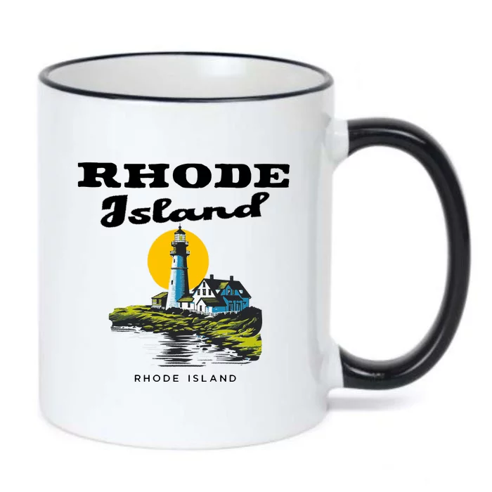 Rhode Island New England Black Color Changing Mug