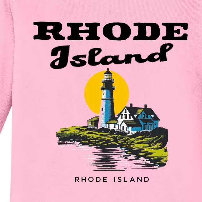 Rhode Island New England Baby Long Sleeve Bodysuit