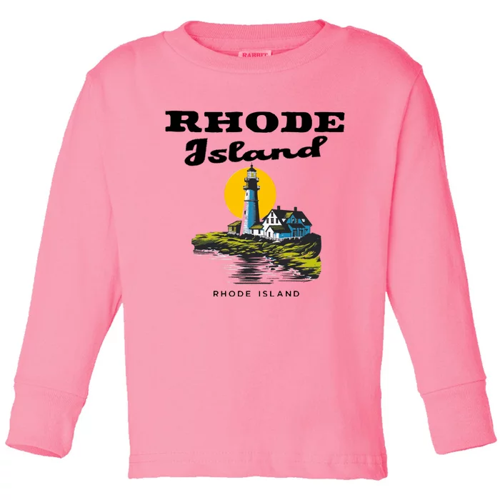 Rhode Island New England Toddler Long Sleeve Shirt