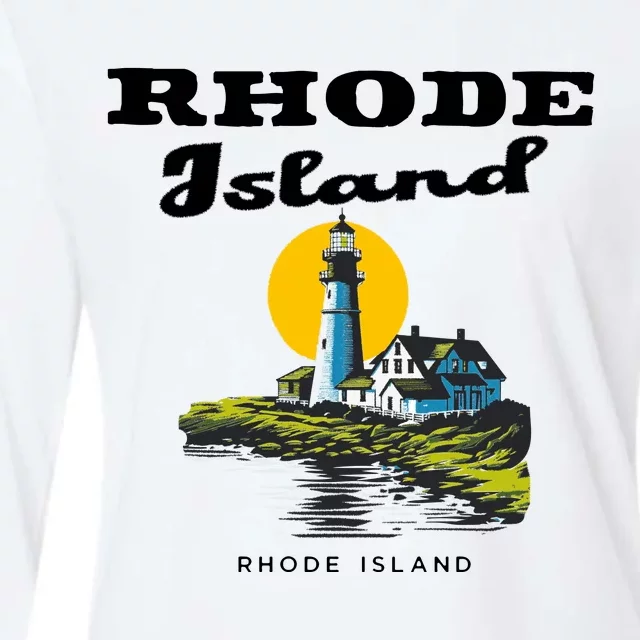 Rhode Island New England Womens Cotton Relaxed Long Sleeve T-Shirt