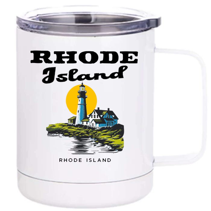 Rhode Island New England Front & Back 12oz Stainless Steel Tumbler Cup