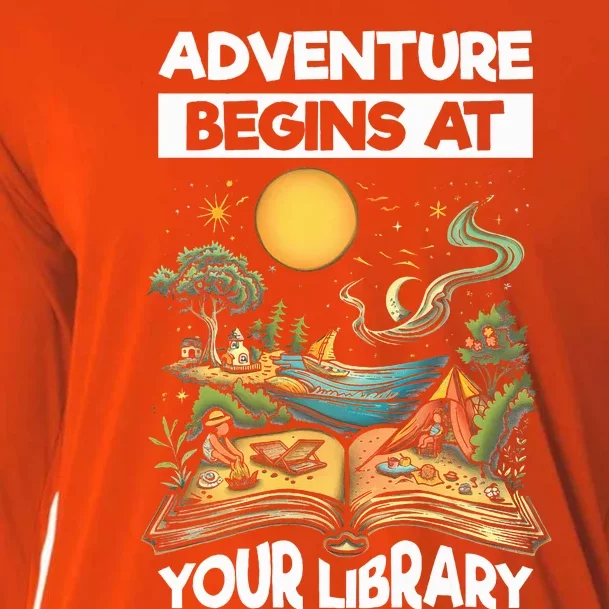 Reading Is Out There Adventure Begins At Your Library Cooling Performance Long Sleeve Crew