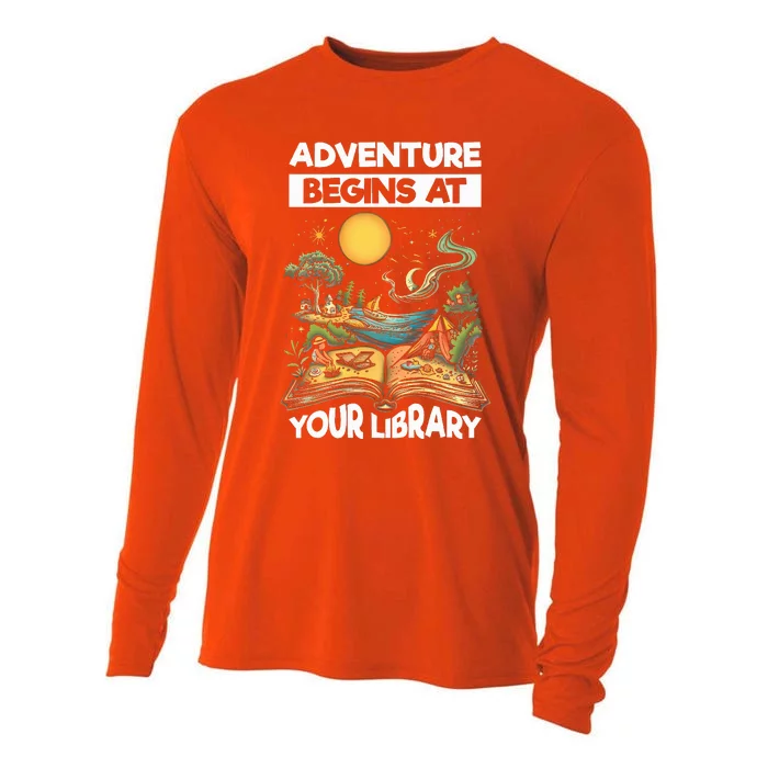 Reading Is Out There Adventure Begins At Your Library Cooling Performance Long Sleeve Crew