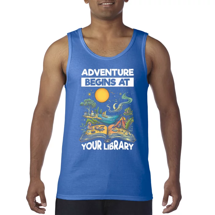 Reading Is Out There Adventure Begins At Your Library Tank Top