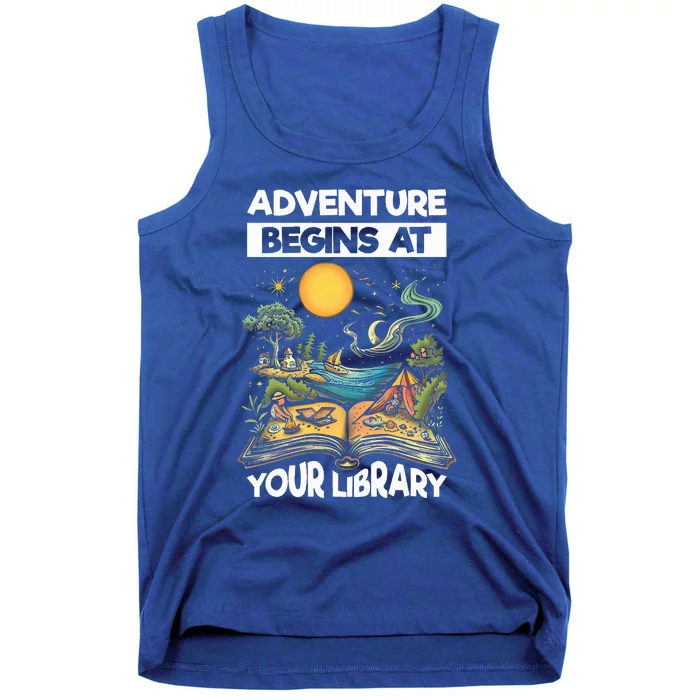 Reading Is Out There Adventure Begins At Your Library Tank Top