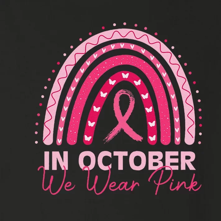 Rainbow In October We Wear P.Ink Breast Cancer Awareness 2024 Gift Toddler Long Sleeve Shirt