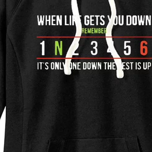 Remember ItS Only One Down The Rest Is Up Women's Fleece Hoodie