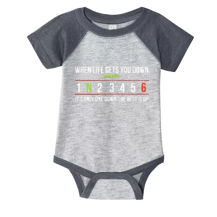 Remember ItS Only One Down The Rest Is Up Infant Baby Jersey Bodysuit