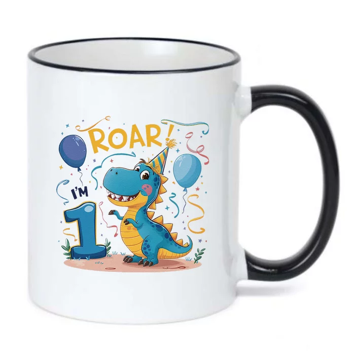 Roar IM One Baby First Birthday Celebrate Being Black Color Changing Mug