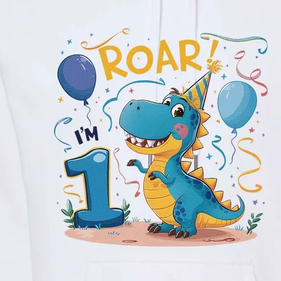 Roar IM One Baby First Birthday Celebrate Being Premium Hoodie