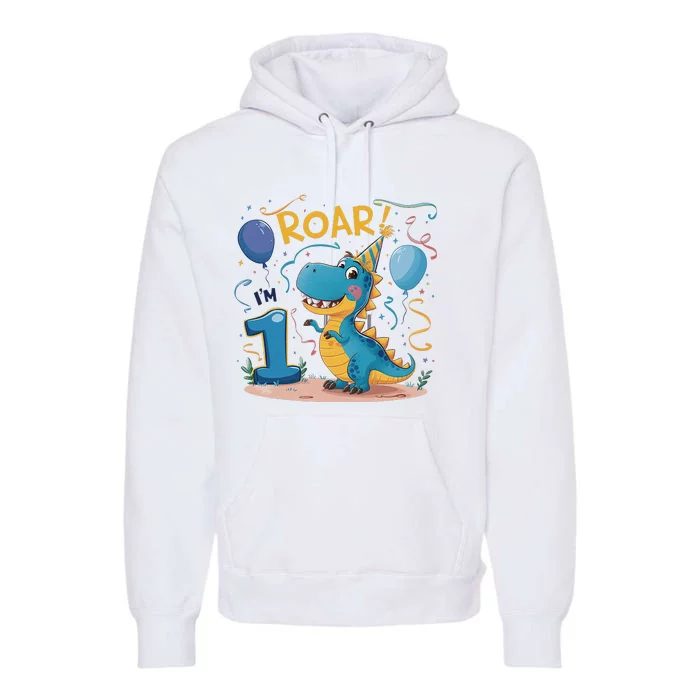 Roar IM One Baby First Birthday Celebrate Being Premium Hoodie