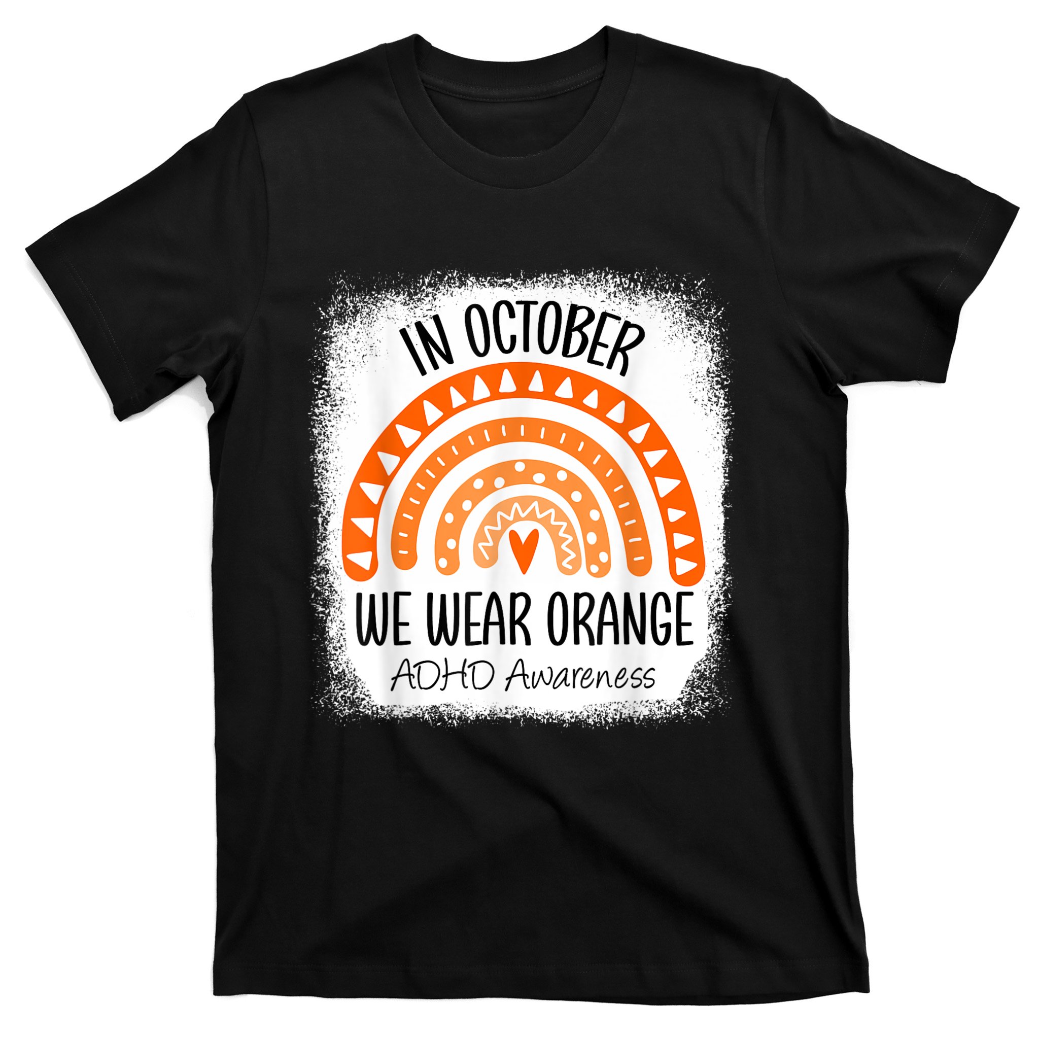 Orange and black awareness ribbon