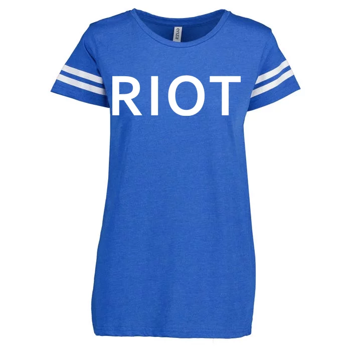 RIOT Funny Vintage Classic Logo Enza Ladies Jersey Football T-Shirt