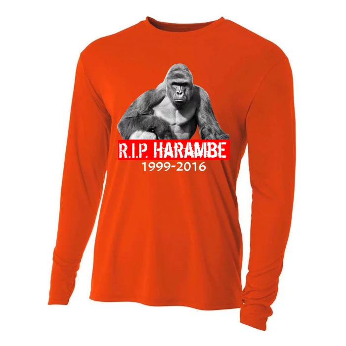 RIP Harambe Gorilla Cincinnati Zoo Cooling Performance Long Sleeve Crew