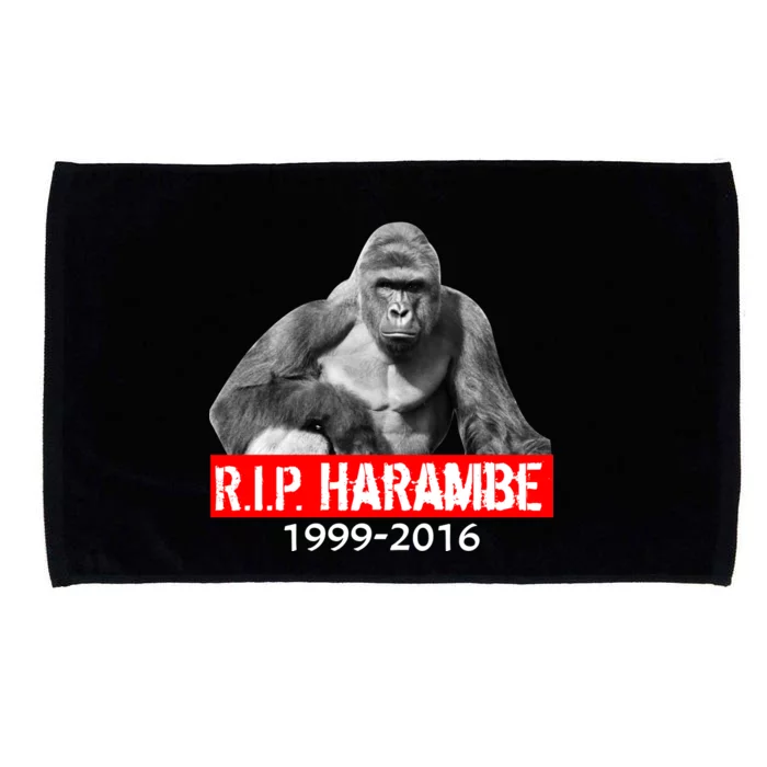 RIP Harambe Gorilla Cincinnati Zoo Microfiber Hand Towel