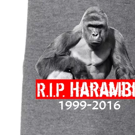 RIP Harambe Gorilla Cincinnati Zoo Doggie 3-End Fleece Hoodie